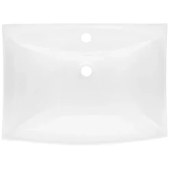 Lavabo vasque à poser / suspendu céramique salle de bain lave-mains 605 x 460 mm