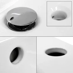 Lavabo vasque a encastrer ceramique Evier encastré salle de bain 60x46x16 cm