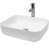 Lavabo vasque a poser ceramique lave-main salle de bain blanc 505 x 395 x 135 mm