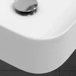 Lavabo vasque a poser ceramique lave-main salle de bain blanc 505 x 395 x 135 mm