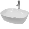 Lavabo vasque a poser en ceramique blanche Evier ovale salle de bain 505x385 mm