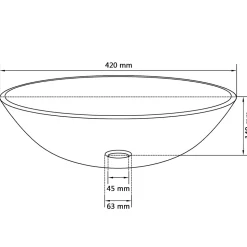 Lavabo vasque salle de bain diamètre verre transparent Helloshop26