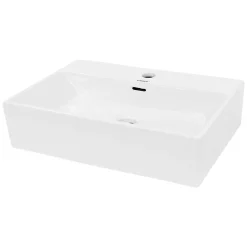 Lavabo vasque salle de bain en céramique suspendu / à poser angulaire 515x360mm