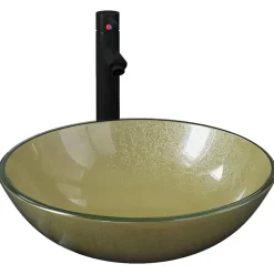 Lavabo vasque salle de bain diamètre verre transparent Helloshop26