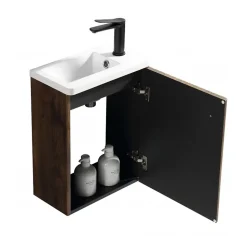 Lave main 40 cm chêne brun vieilli Aqualegno