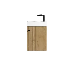 Lave main 40 cm effet chêne vieilli Aquapicolo