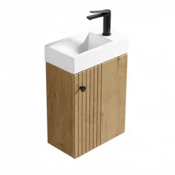 Lave main 40 cm effet chêne vieilli Aquapicolo