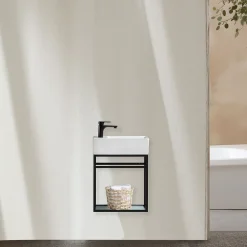 Lave main 60 cm métal noir Aquafredo