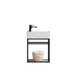 Lave main 60 cm métal noir Aquafredo