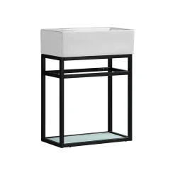 Lave main 60 cm métal noir Aquafredo