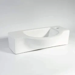 Lave Main Rectangulaire Sans trop Plein - Céramique - 45x25 cm - Arum