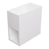 Lave main suspendu blanc en solid surface avec niche - Robinetterie à droite - 40 cm - PUMORI