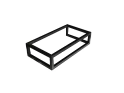 Lave main suspendu en béton avec support - Robinetterie à droite - L40 x l22 cm - UCHAMI