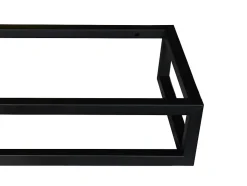 Lave main suspendu en béton avec support - Robinetterie à droite - L40 x l22 cm - UCHAMI