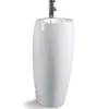 Lave Main Totem Rond - Céramique Blanc - 39x85 cm - Ove