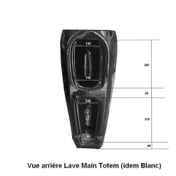 Lave Main Totem Rond - Céramique Blanc - 39x85 cm - Ove