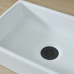 Lave mains à poser Line R en céramique blanc