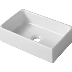 Lave mains à poser Line R en céramique blanc