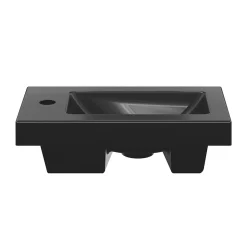 Lave mains céramique l.45 cm, noir, GoodHome Nira