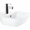Lave mains d'angle mural céramique traditionnelle SANINDUSA Look 45x45 blanc (robinet et vidage non inclus)