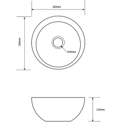 Lave mains design en bol blanc