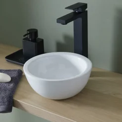 Lave mains design en bol blanc