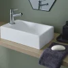 Lave mains rectangle blanc contemporain