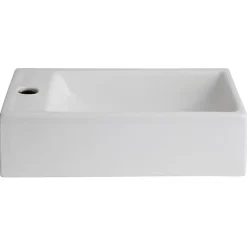 Lave mains rectangle blanc contemporain