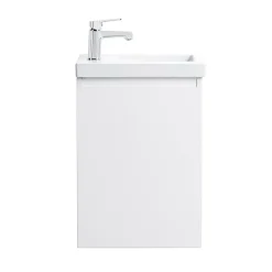 Lave-main Prémonté Blanc 40Cm + Vasque céramique Blanche BILY - bain-bain