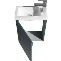 Lave-main salle de bain Aquarino 40 cm finition vert foncé