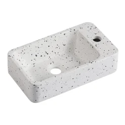 Lave-mains à suspendre en céramique rectangulaire terrazzo Savy