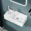 Lave-mains avec rebord sortie gauche (41,5x22x10cm) - DILECI