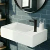Lave-mains céramique blanc GoodHome Rioni 50 cm