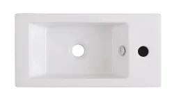 Lave-mains céramique blanc GoodHome Rioni 50 cm