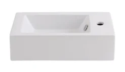 Lave-mains céramique blanc GoodHome Rioni 50 cm