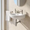 Lave-mains céramique blanc GoodHome Bori 35 cm