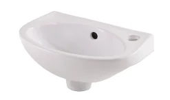 Lave-mains céramique blanc GoodHome Bori 35 cm