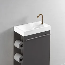Lave-mains cuivre brossé eau froide Essebagno Indus
