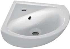 Lave-mains d'angle Ulysse (44 cm) - Longueur: 340 mm - Largeur: 480 mm - Profondeur: 440 mm - Blanc
