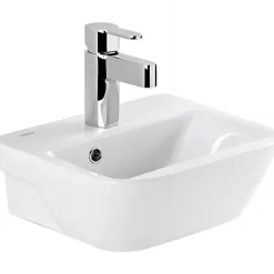 Lave-mains mural céramique traditionnelle SANINDUSA Look 36x30 blanc (robinet et vidage non inclus)