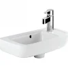 Lave-mains porcelaine vitrifiée SANINDUSA mural 50x23 Look blanc