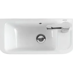 Lave-mains porcelaine vitrifiée SANINDUSA mural 50x23 Look blanc