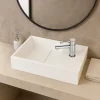 Lave-mains salle de bain suspendu 35 cm en Solide surface - Manita D