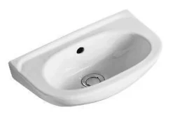 Lave-mains VOLTA COMPACT - Céramique - Longueur : 40 cm - Largeur : 25 cm - Blanc brillant