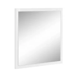 Lelia Mirror, Miroir de salle de bain, 100% Made in Italy, 60x2h60 cm, Blanc brillant