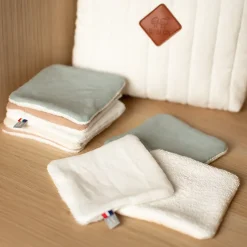 Lingettes bébé lavables en lin 8 pièces