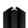 Lot 2 profilés de finition et 1 profilé d’angle pour panneaux muraux DécoDesign 210 cm noir