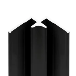Lot 2 profilés de finition et 1 profilé d’angle pour panneaux muraux DécoDesign 210 cm noir