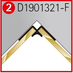 Lot 2 profilés de finition et 1 profilé d’angle pour panneaux muraux DécoDesign 210 cm noir