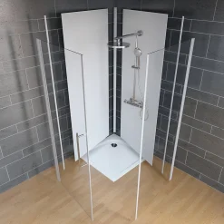 Lot 2 profilés de finition et 1 profilé d’angle pour panneaux muraux DécoDesign 210 cm noir